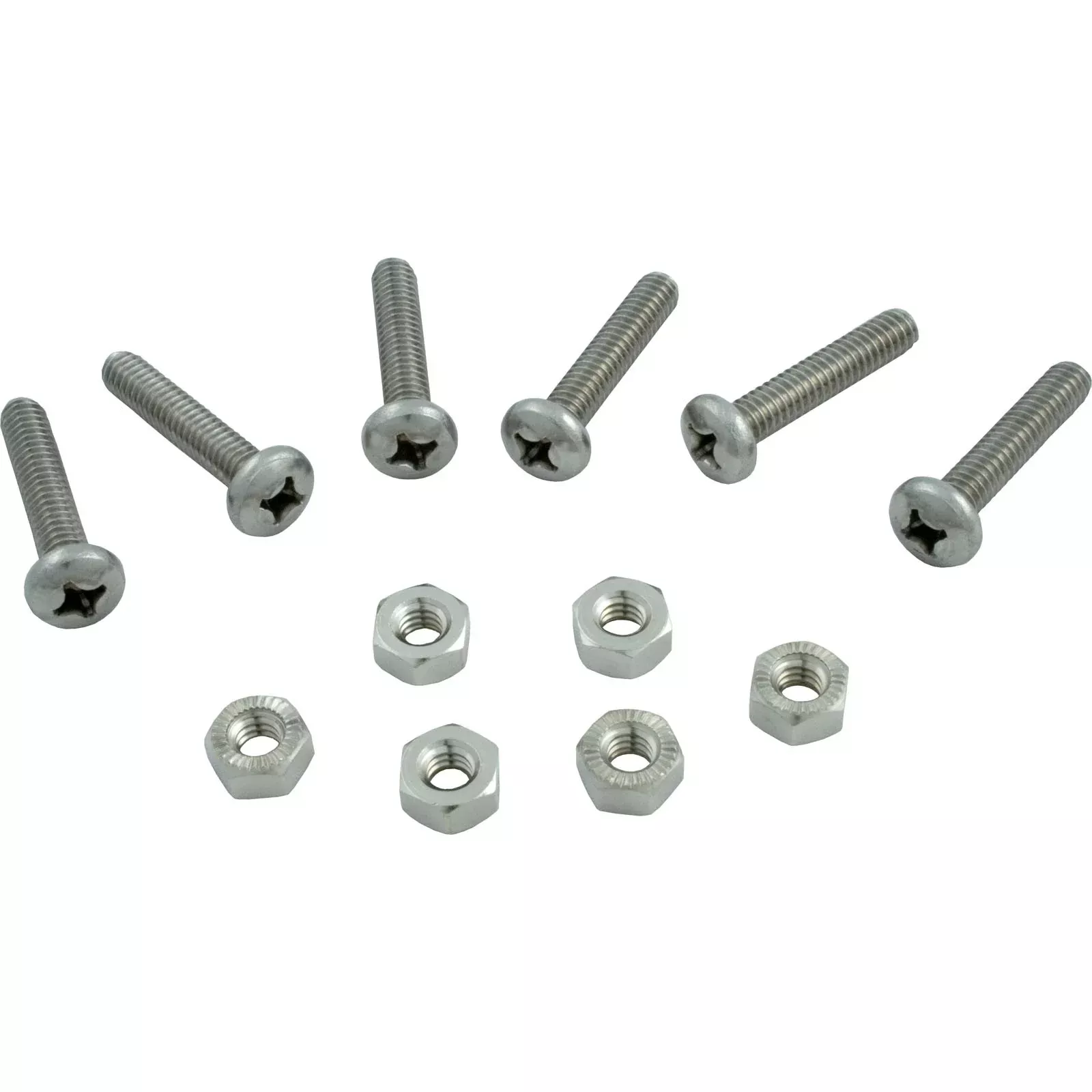 Screw, 6 Pack, Hayward Vari-Flo/Selecta-Flo Valves, w/Nut : SPX0710Z1A