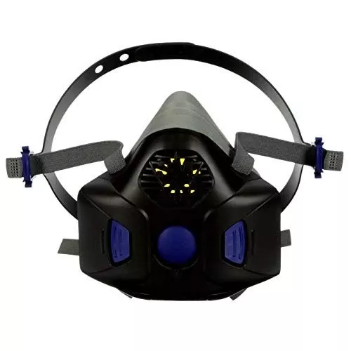 Secure Click 3M Respirator, Half Face Reusable Respirator with Speaking Diaphragm and Push Button Seal Check