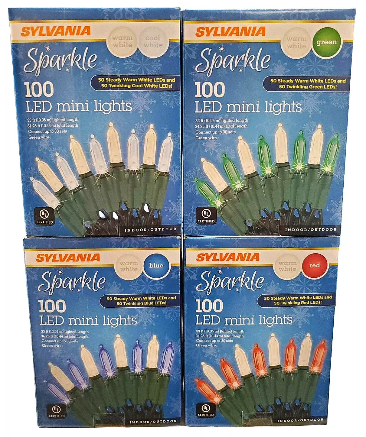 Set of 100 Sparkle LED Mini Lights