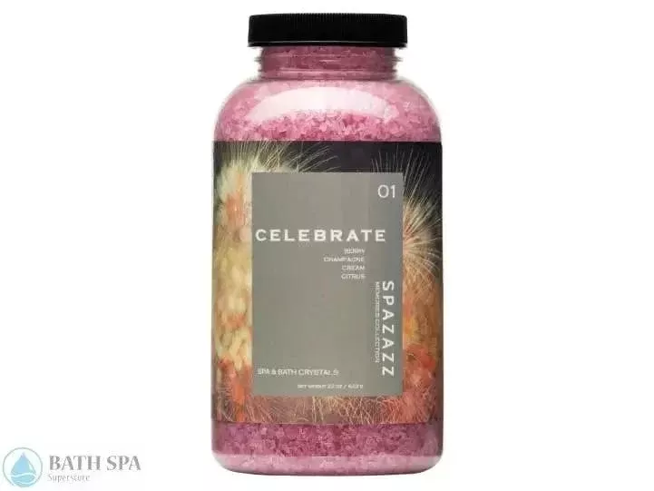 Spazazz Celebrate Memories Berries And Cream Crystals 22 Oz Container For Bath And Spa Aromatherapy