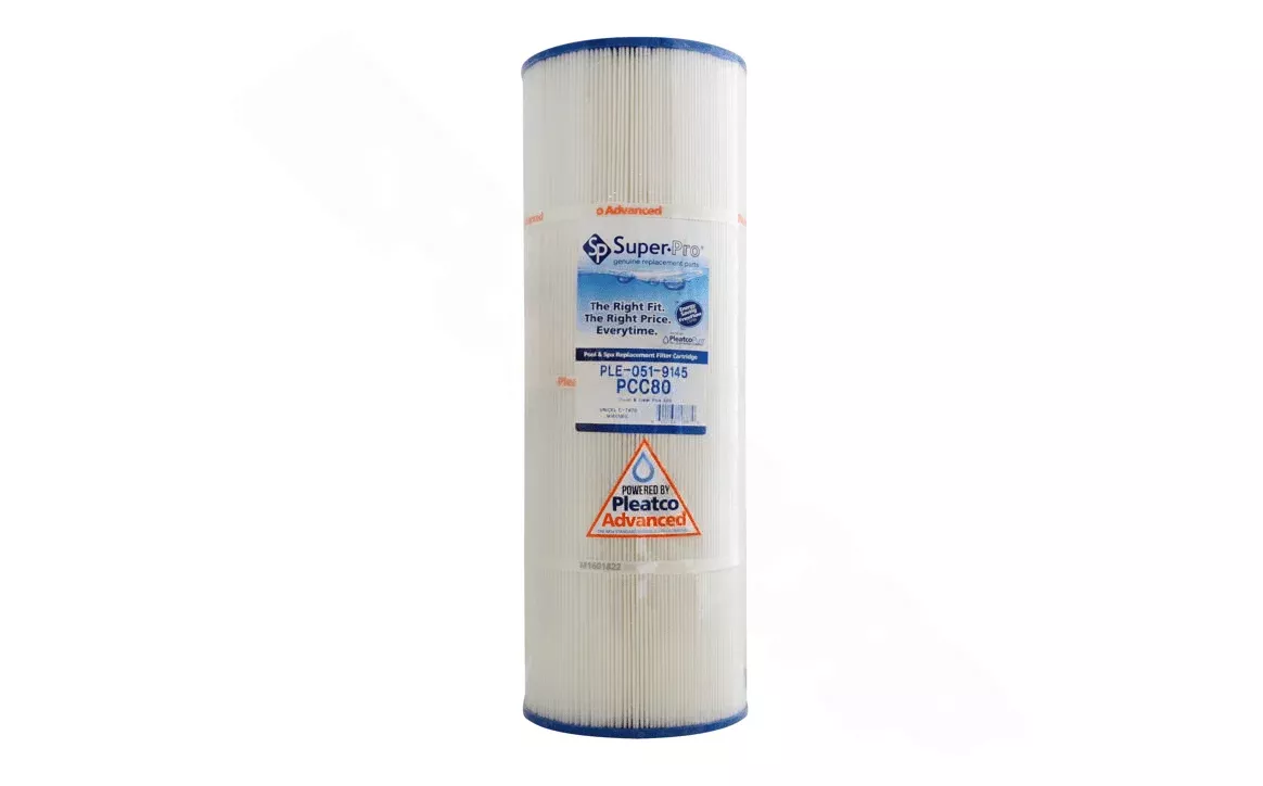 SUPER-PRO 7″ Diameter 80 SqFt Replacement Filter Cartridge – 4 Required