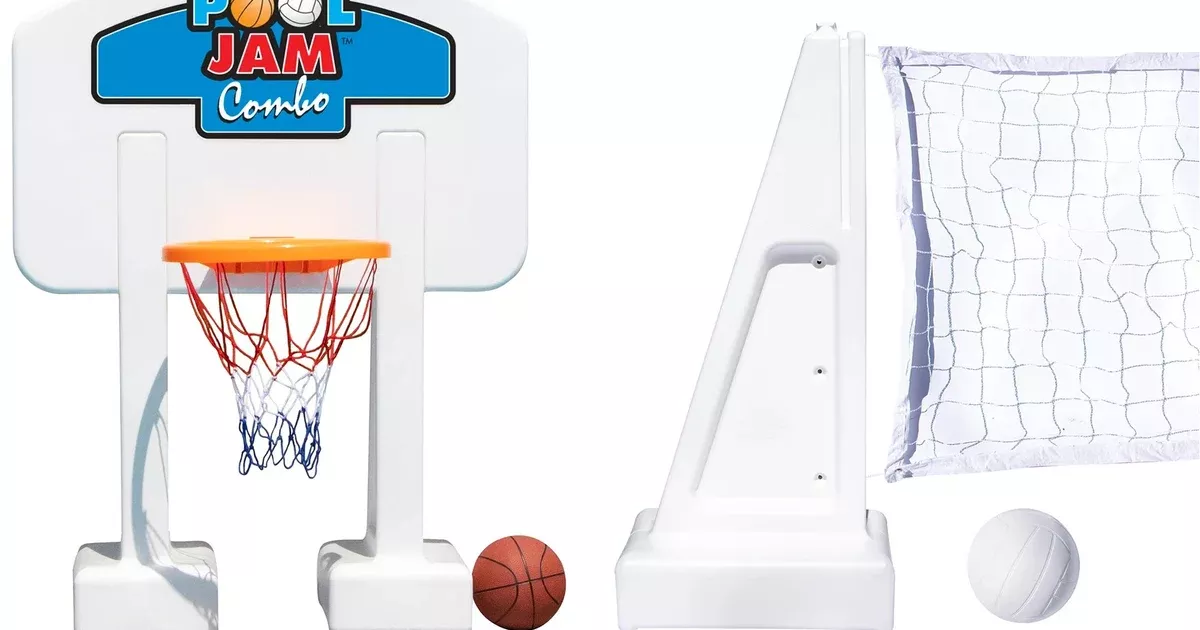 Swimline Pool Jam Volleyball & Basketball Combo for In-Ground Pools | 9190