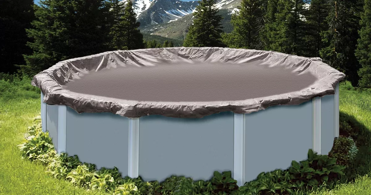 Swimline Silver King Round Above Ground Winter Pool Cover, Silver/Black, Various Sizes