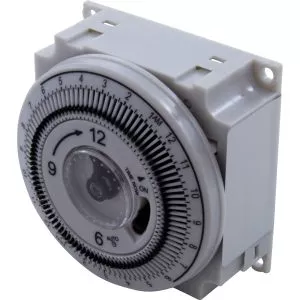 Timer, Grasslin Repl, SPDT, Panel Mount, 230v, w/override, 24hr : 34-0049-K