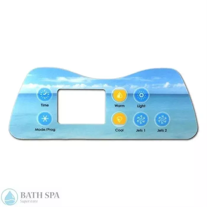 Topside Overlay, Artesian Spas, 8000D Island, Digital Deluxe, 8-Button, 3-Pump
