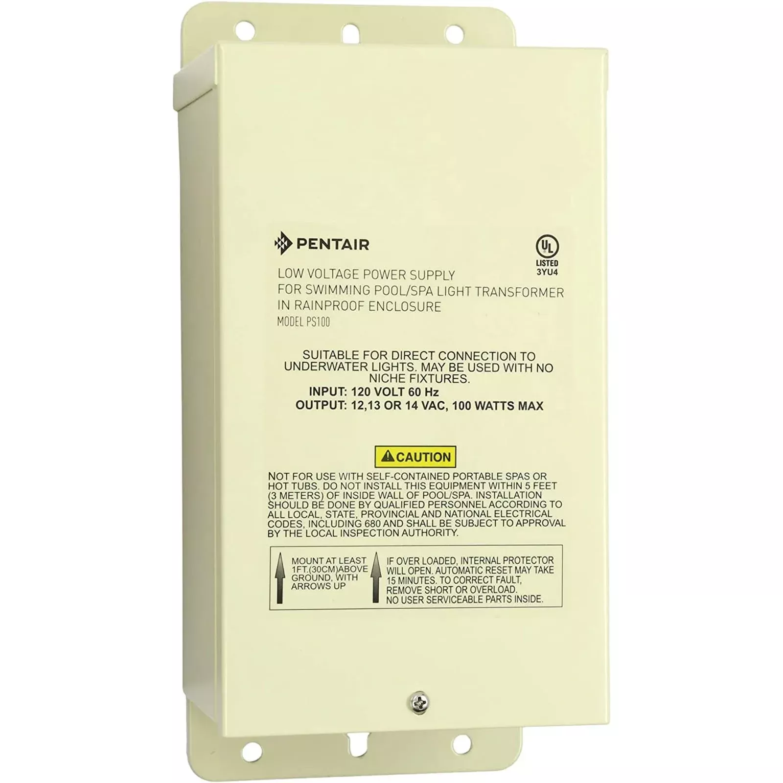 Transformer, Pentair, 12v to 14v, 100w : 619962