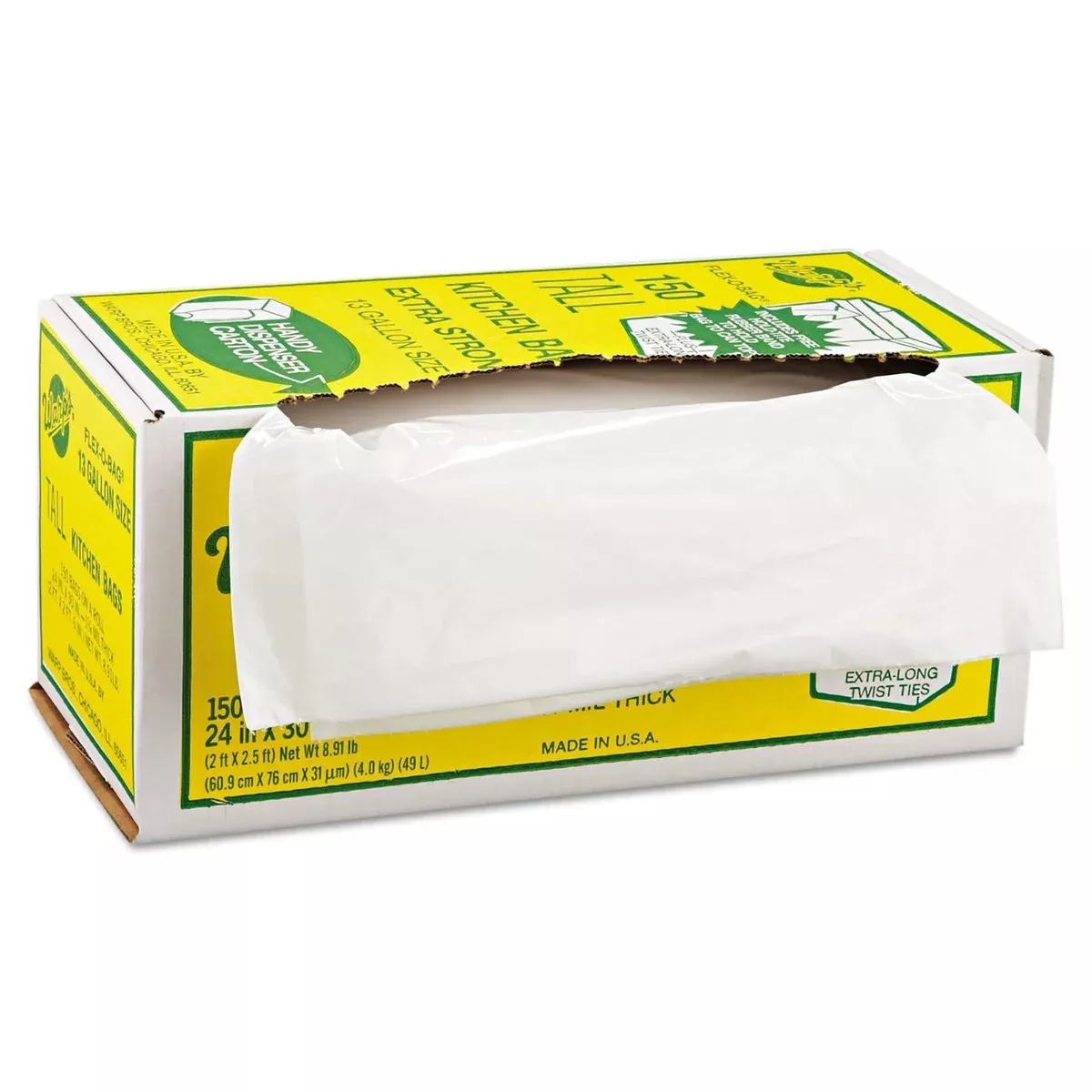 Trash Can Liners – 13gal 1.25 mil 24×30 trash bags