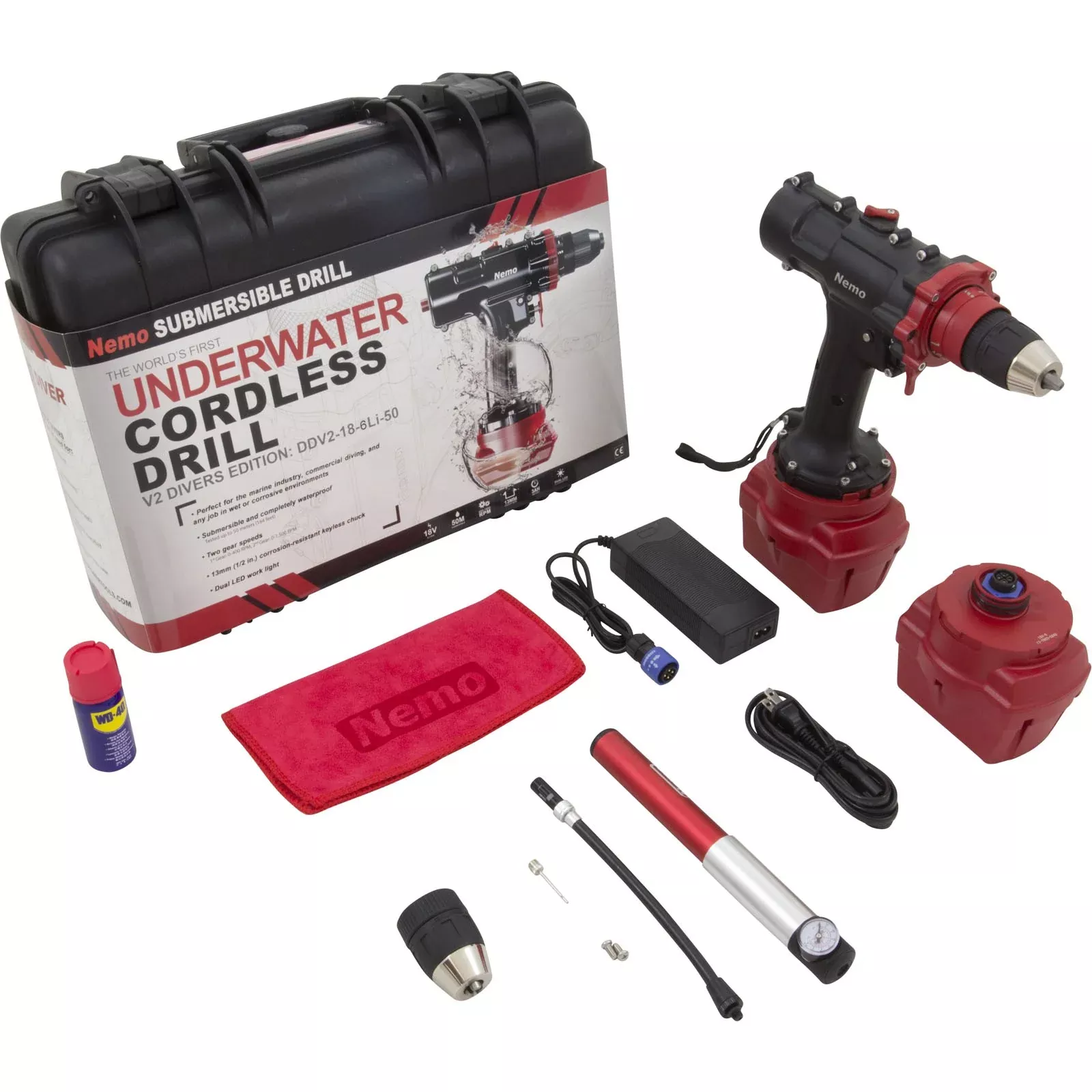 Underwater Drill, Nemo, Diver Model, 164 Ft Depth, 6Ah | DD-18V-6Li-50