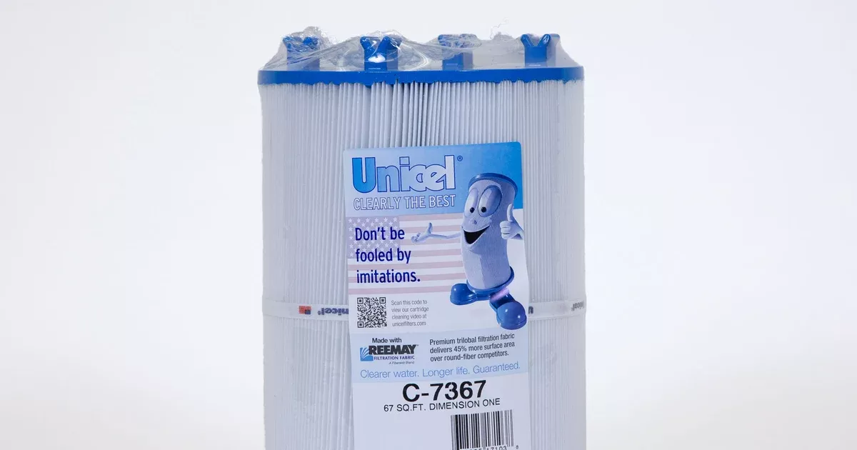 Unicel C-7367 Replacement Filter Cartridge for Dimension One Spas & @Home Hot Tubs (2001+) | 75 Sq. Ft. | 10 1/2″