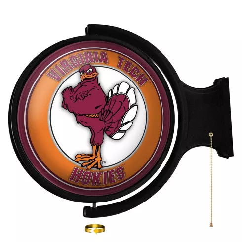 Virginia Tech Hokies Mascot Logo Rotating Lighted Wall Sign
