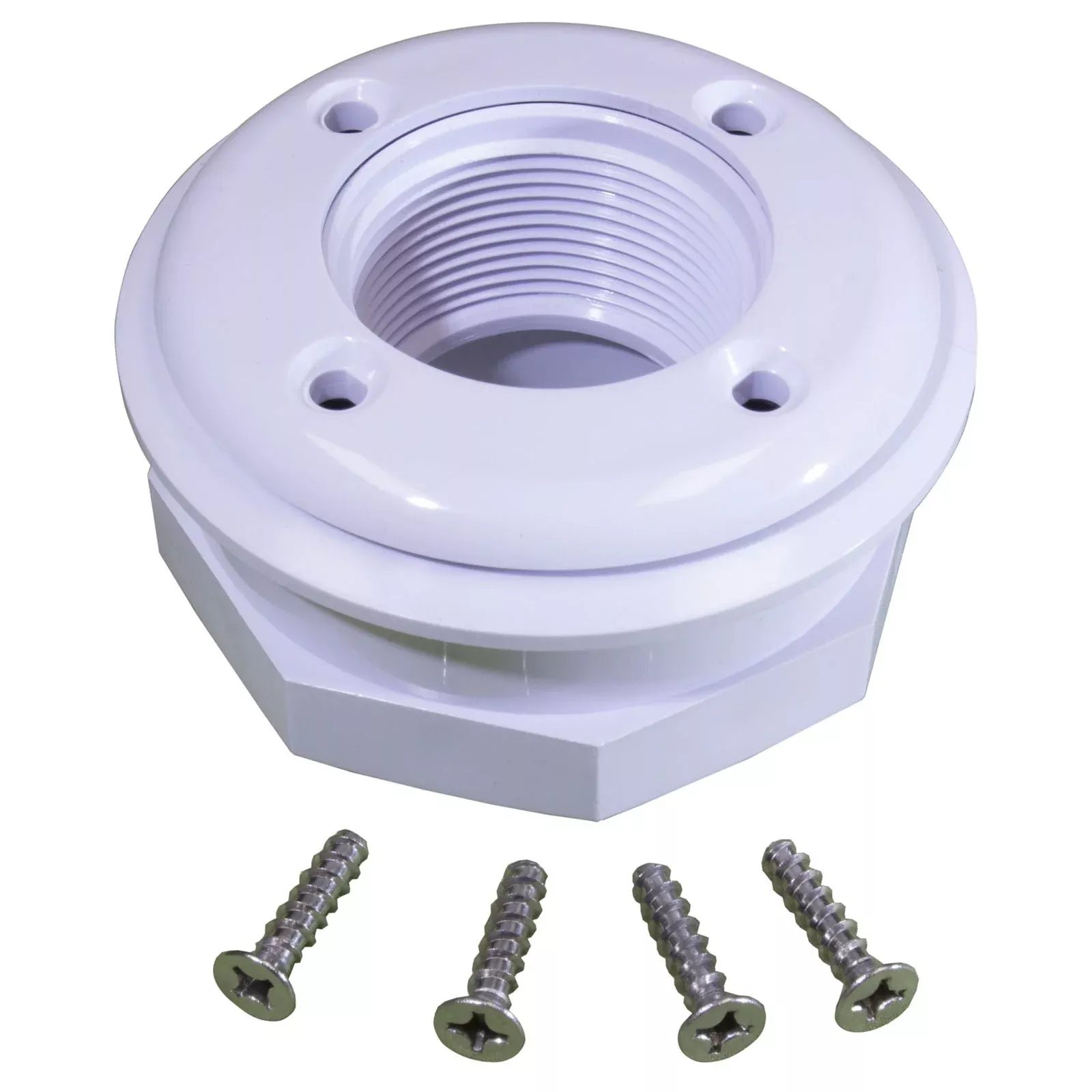 Vnyl Pool I/O Fttng (1.5 X 1.5 Socket)White- 25522-100-000