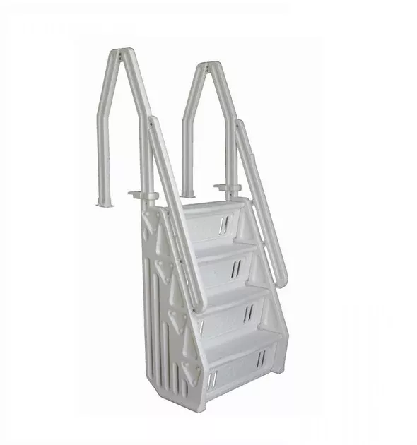 VWC 32″ White Drop In Step Adjustable, Fits 46″ – 60″ Deck Heights Deck Mount Flanges Included | IN-32-W