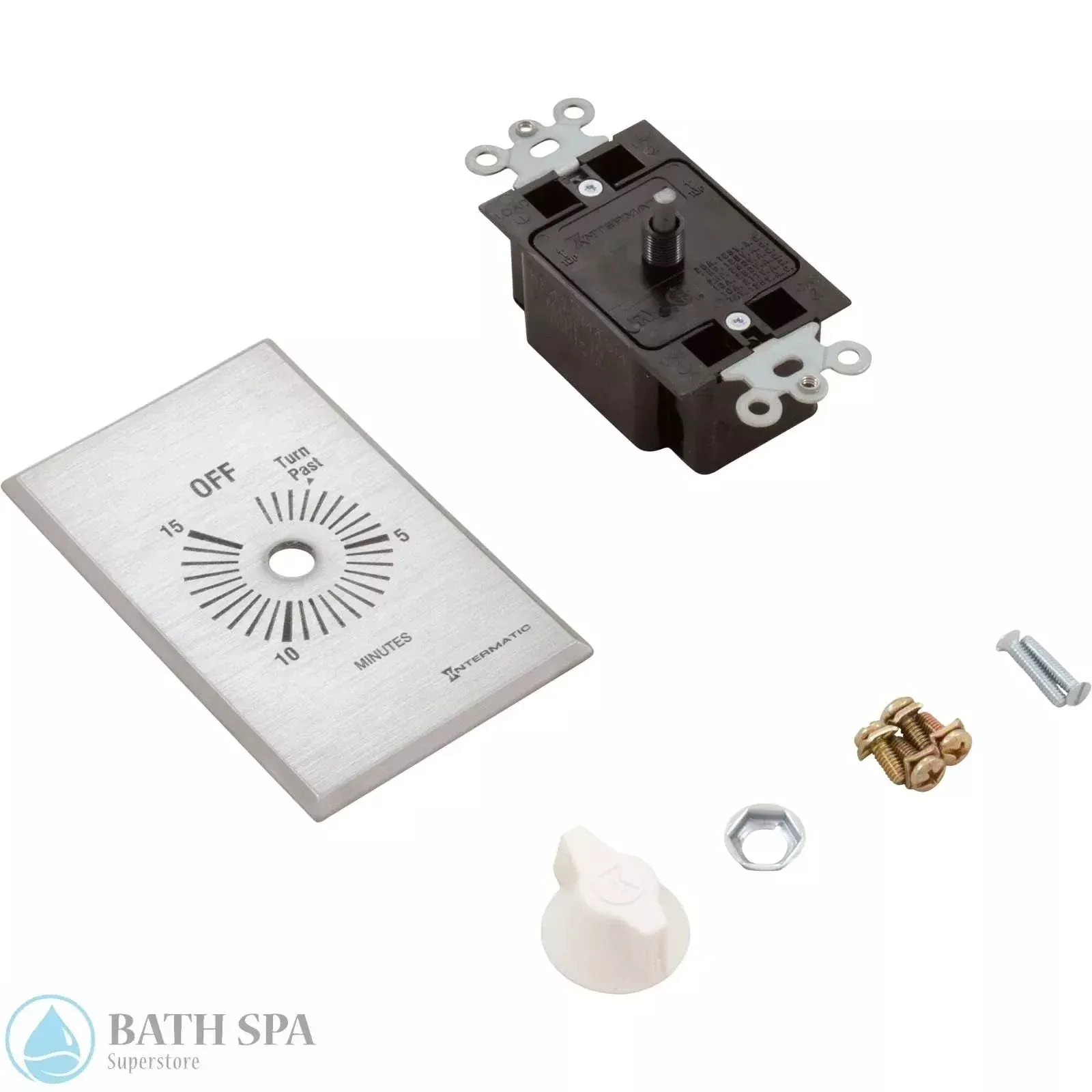 Wall Timer 15 min, DPST, No Hold, Spring Wound 120/240v (FF415M)