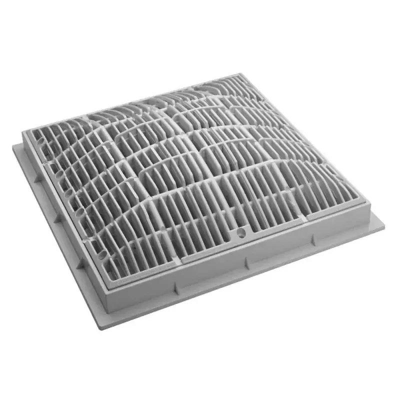 Waterway 12″ x 12″ Grate& Frame, Square, Gray | 640-4727 V