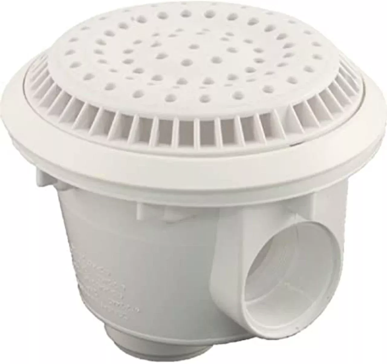 Waterway 640-2750 V Vinyl Linear Anti-Vortex 8″ Main Drain, 2″ Socket, White