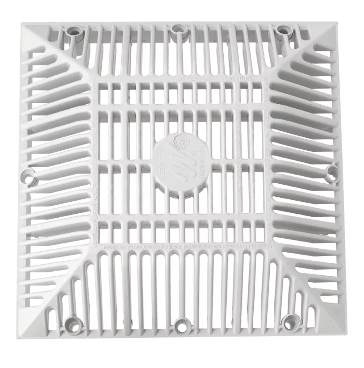 Waterway 642-4790 V 9″ x 9″ Cover Grate & Frame, White
