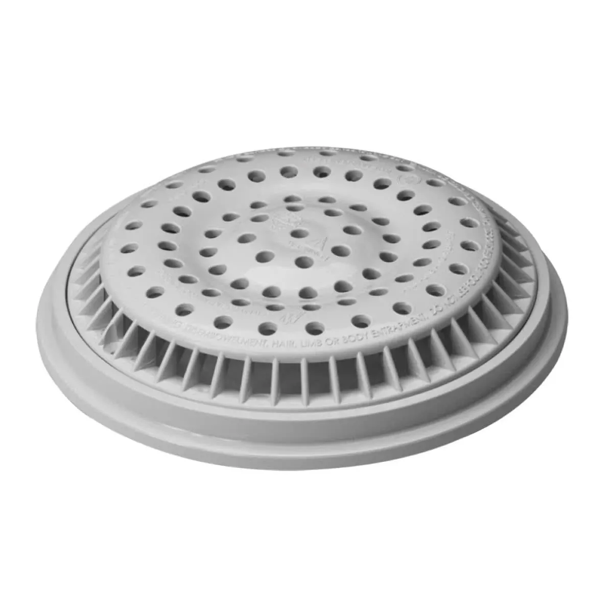 Waterway 8″ Anti-Vortex Cover & Frame, Round, Gray | 640-2317V