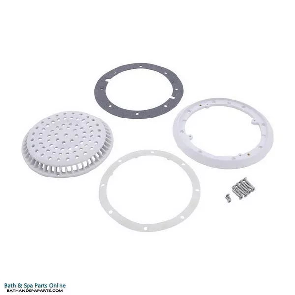 Waterway 8″ Round Main Drain Cover & Frame Kit [White] (640-2240 V)