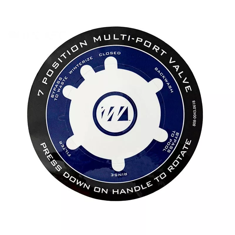 Waterway 808-0043 Filter Valve Label Decal Sticker