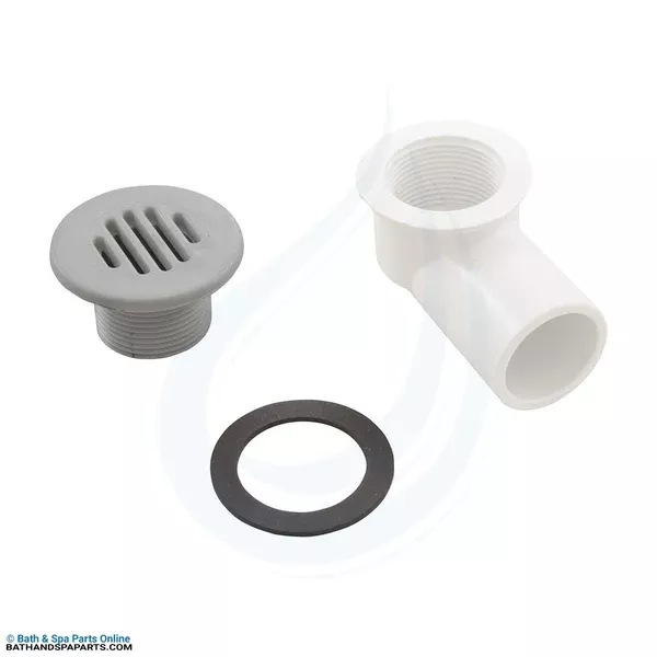 Waterway Low Profile Drain Assembly [3/4″ Socket / 1″ Spigot] [Grey] (640-0407)