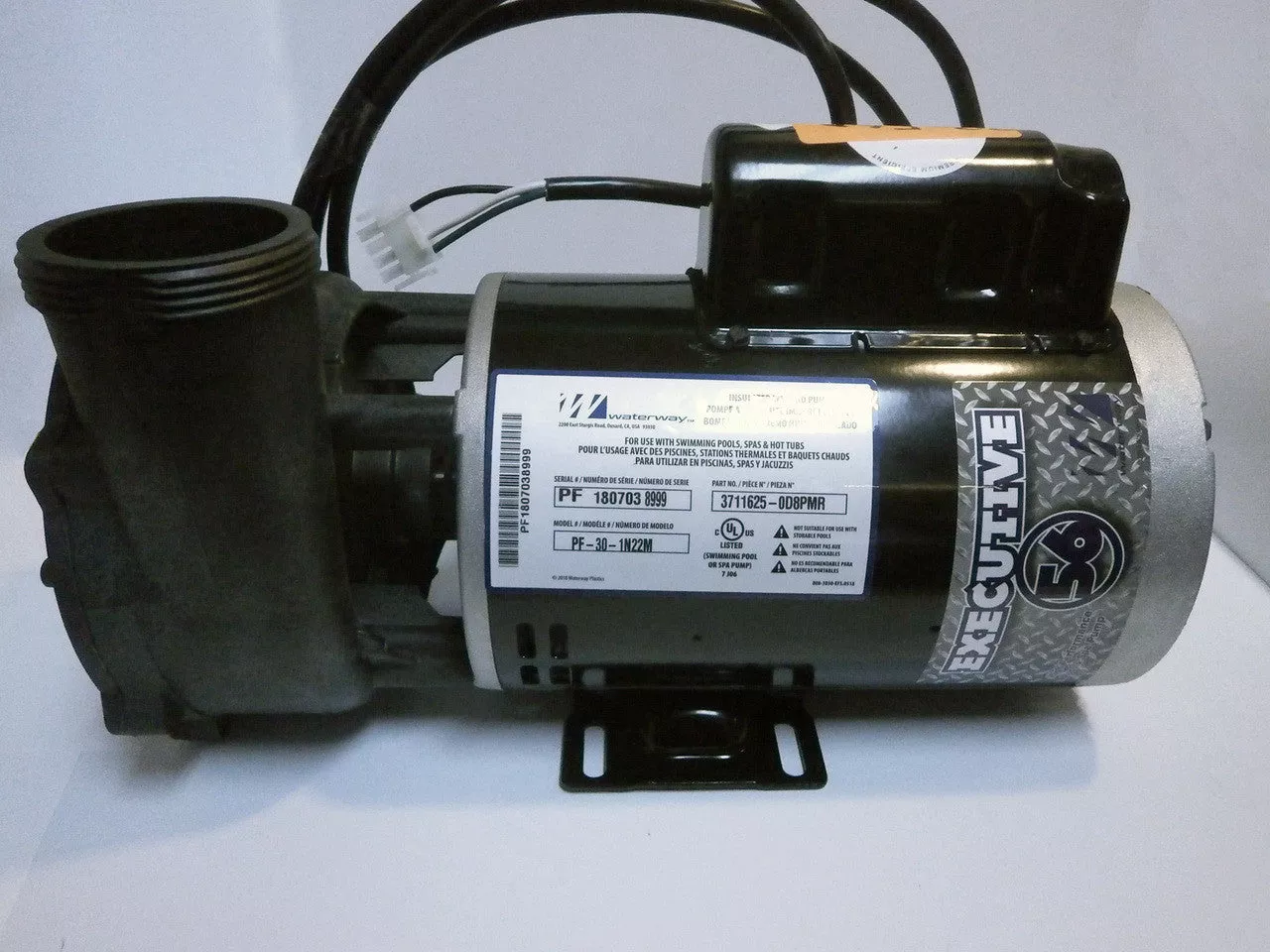 X320564 – Spa Pump – 12 AMP, 1 SPEED, 56 FRAME Executive Waterway Pump